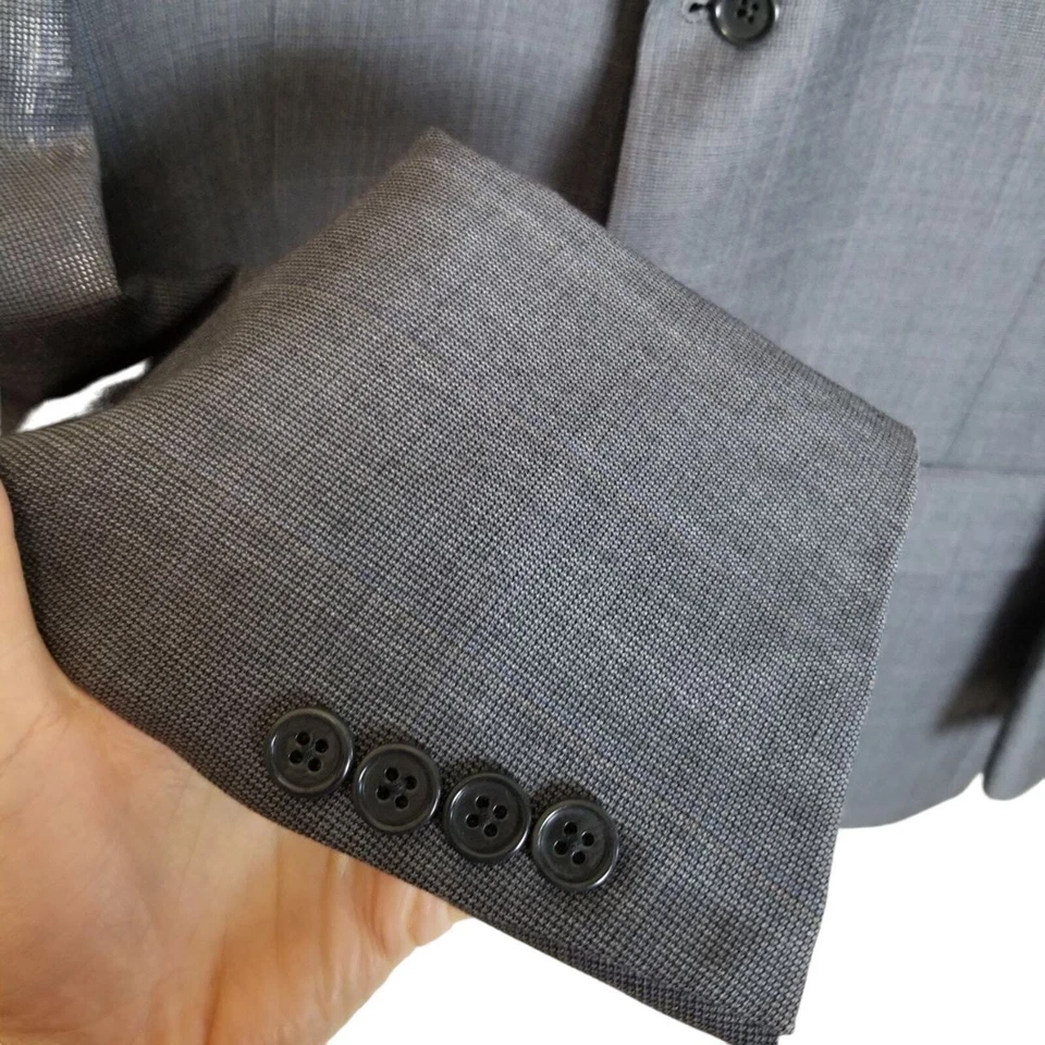 Винтажный Ted Baker костюм комплект мужчин 42L серый 2 изделия костюм мужчин смокинг брюки смокинг костюм - Изображение 4 из 4