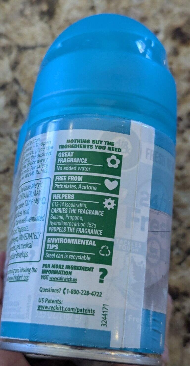 Air Wick 2 Pack Automatic Air Freshener Spray Refill Fresh Waters 11.7 oz