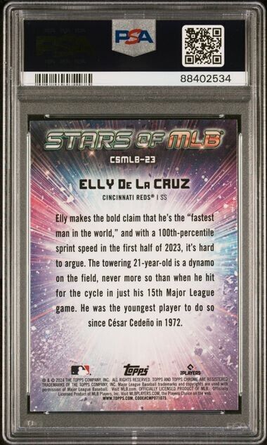 2024 Topps Series 1 Elly De La Cruz RC Stars Of MLB SMLB-23 2024 Topps Series 1 Elly De La Cruz RC Stars Of MLB SMLB-23