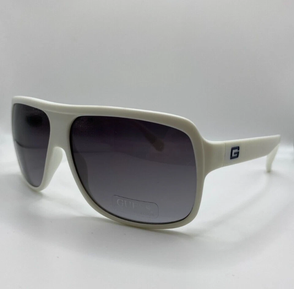 Gafas de sol deportivas Guess GF0204 21B blanco mate envolventes de plástico marco 62-12-135 Foto 2 de 4