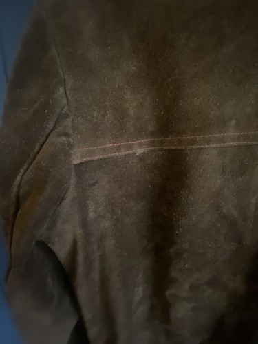 William Barry 70s Heavy Thick Suede Jacket W/Orange Stitching Men's L Excellent - Picture 5 of 12