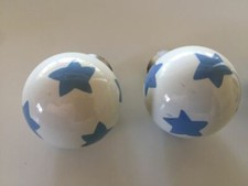 POTTERY BARN KIDS Set of Light Blue Star Finials