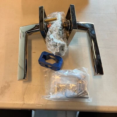 Emtek 5110HLORHUS14 Square Rosette Passage Set Helios RH Polished Nickel