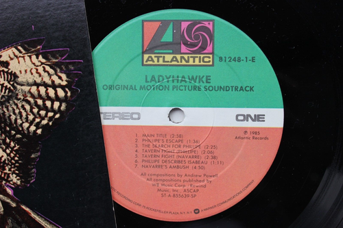 Ladyhawke 80s soundtrack lp original vinyl album Matthew Broderick 80s - Picture 2 of 3