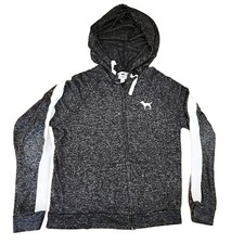 Victoria  s Secret Women  s Gray Lightweight Athletic Zip Jacket Sz Medium