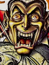 Beistle Vampire Halloween Decoration Embossed Plastic Die Cut Buster Bloodvessil