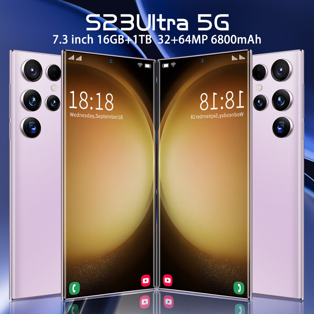 2023 New S23 Ultra 4/5G Smartphone Android Dual Card Unlock 7.3