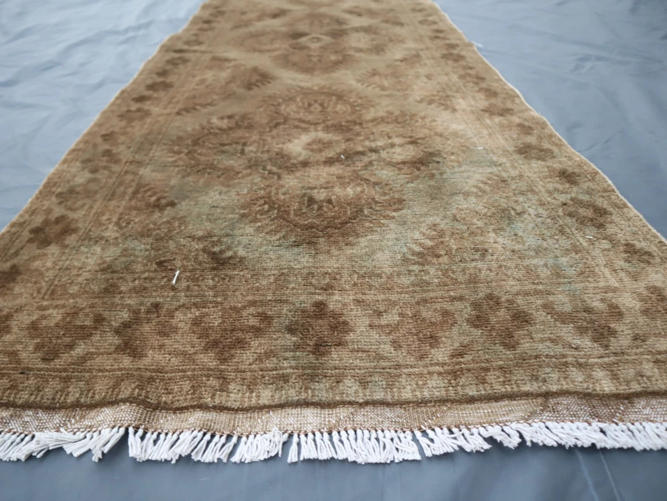 Alfombra de corredor de terracota 2'6x9'8 pies alfombra afgana hecha a mano Bokhara - alfombra tribal turca Foto 3 de 4