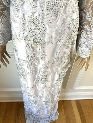 White Lace African Long Dress, African Outfits, Nigerian Lace Dress, Lace Dress | eBay White Lace African Long Dress, African Outfits, Nigerian Lace Dress, Lace Dress | eBay