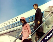 President John F kennedy And Wife Jackie Arrive In Dallas 8x10 Picture Celebrity