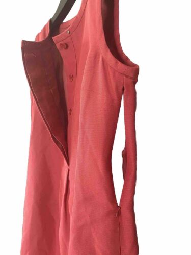 Talbots Women's Button Front Sleeveless Sheath Sun Dress Red Coastal Size 10 - Picture 5 of 10