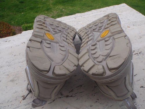 Hoka One One LEATHER M Tor Ultra Low WP JP Vibram Taupe Tan Grey MEN 8 EU 41 1/3 - Picture 13 of 15