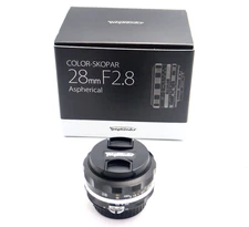 630 Voigtlander Color Skopar 28mm f2.8 SL II S Black Rim for Nikon *MINT* BOXED