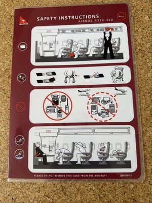 Qantas AIRBUS A330-300 Safety Card