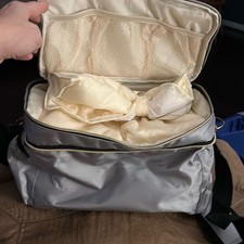 Breastmilk Cooler Baby Bag, with Multiple pockets Changing Pad. Grey.
