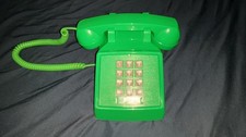 Cortelco Push Button Telephone Desk Green