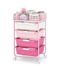 SYKIARIOL Rolling Cart with 4 Drawers,Rolling Craft Cart,Rolling Storage Cart...