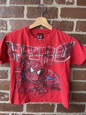 Vintage Y2K Nostalgia Children s spider man t shirt big graphic hero red