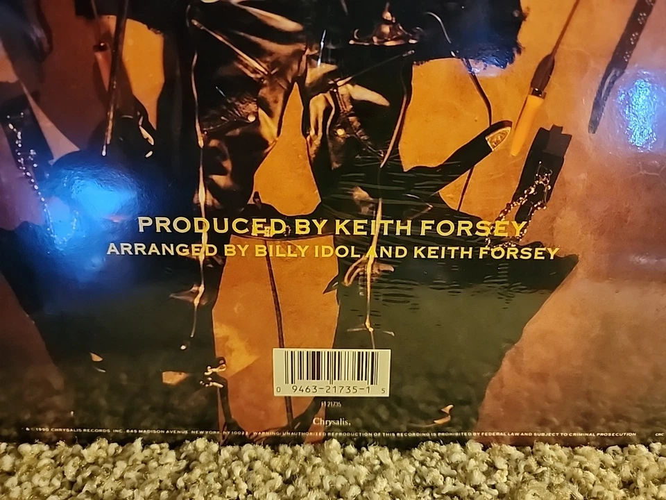 Billy Idol Charmed Life SEALED 1990 Vinyl 3217351 Original LP Pop Rock  - Image 3 of 3