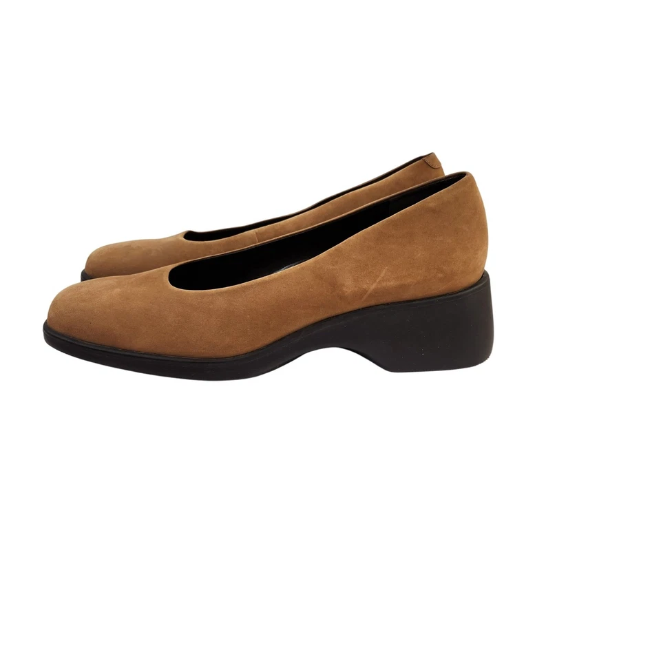 Zapatos de vestir Rockport para mujer de gamuza tostado punta cuadrada tacón de cuña talla 9,5 M Foto 4 de 4