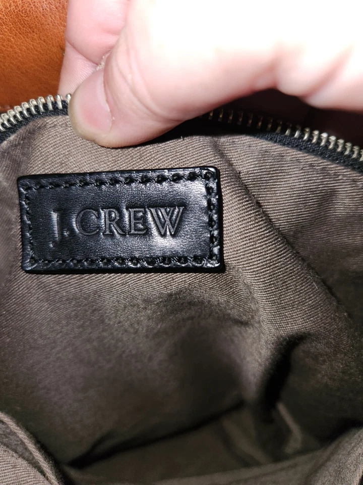 Bolsa de ombro J.Crew Brompton grande hobo mão superior conhaque marrom couro pebbled - Imagem 4 de 4