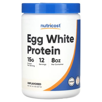2 X Nutricost, Egg White Protein, Unflavored, 8.1 oz (227 g)-Worldwide