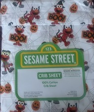 Sesame Street Elmo Halloween Fitted Crib Size Sheet NEW