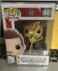 Chris Jericho Wrestling WWE Autographed Signed Funko Pop JSA Protector