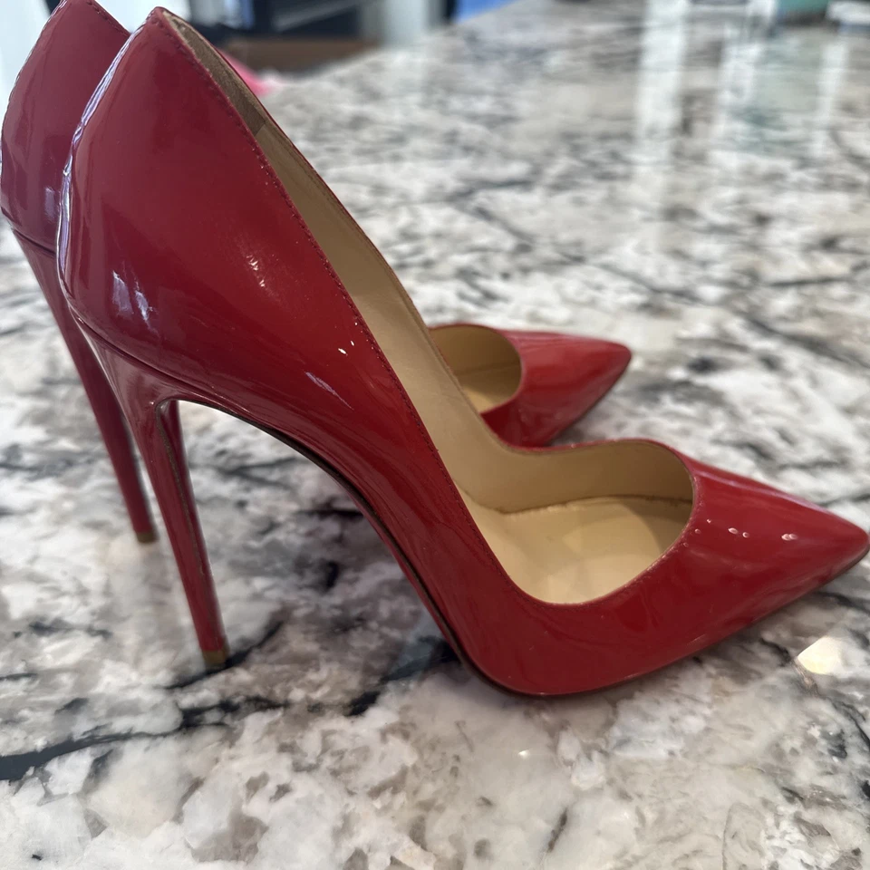 Christian Louboutin So Kate Pointed Toe Pump - Red, Size 38 - Image 3 of 4