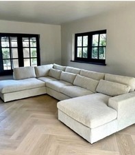 Master U Shape Chaise Sofa 6 Seater High Back Cushions