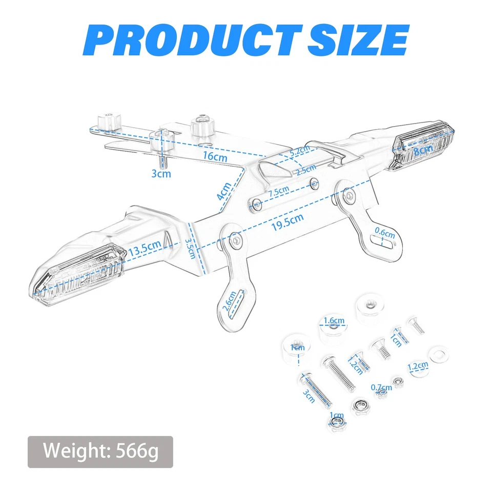 Para KAWASAKI ER6F ER6N NINJA 650 Eliminador de guardabarros cola ordenado LED intermitente Foto 3 de 4