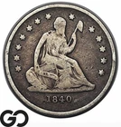 1840-O Seated Liberty Quarter, Key New Orleans Issue