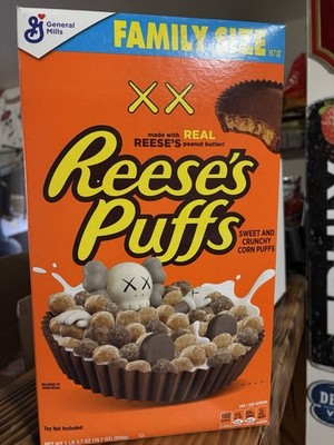 KAWS x Reese's Puffs Cereal 11.5 oz Collector's Edition Box