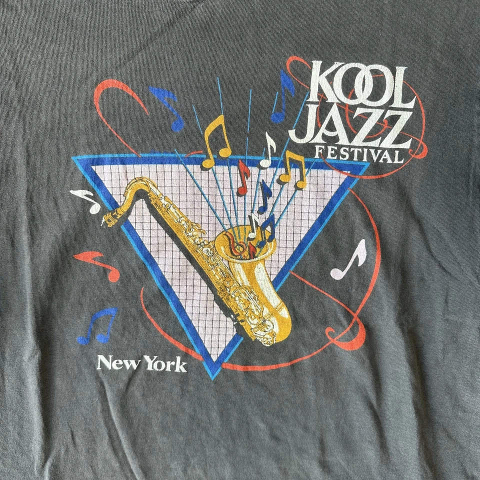 Винтажная футболка New York Kool Jazz 19,5x25,5 - Изображение 2 из 4