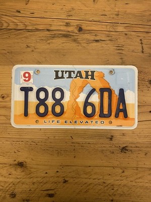 Utah - LIFE ELEVATED - US License Plate T88 6DA