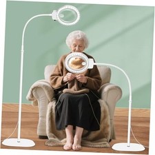 10X 30X Large Magnifying Glass with Light and Stand,36 LED Flexible Gooseneck