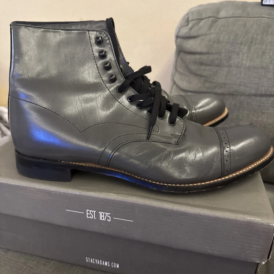 Zapatos de vestir para hombre Stacy Adams gris talla 11,5 D Foto 3 de 4