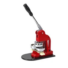 37mm 1.5" Button Maker Badge Press 100 Pcs Circle Cutter Manual Making Machine