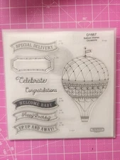 Close To My Heart CTMH My Acrylix Balloon Wishes D1667 New Stamp Set