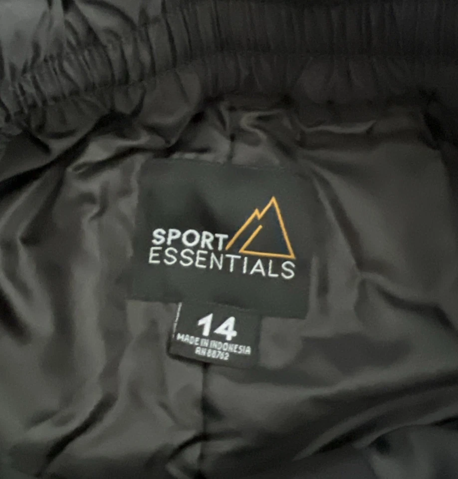 Pantalones de nieve Sport Essentials cargo para niños pantalones de esquí negros talla 14 Foto 2 de 4