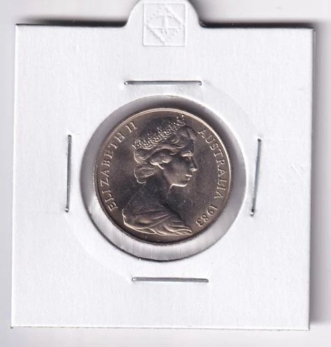 AUSTRALIAN: 1983  10 CENT UNC  COIN IN 2X2 HOLDER #5984