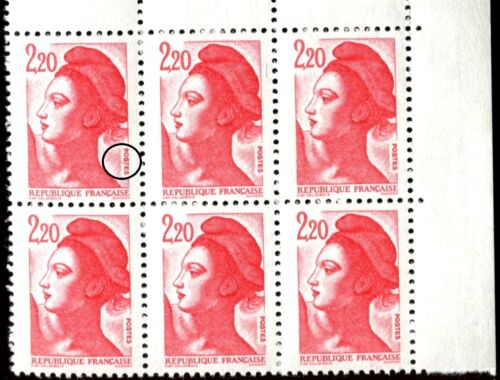 VARIETY STAMP: LIBERTY: 2.20 RED No. Yvert: 2376 L44U - Picture 1 of 1