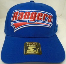 New York Rangers Mens Starter Curved Starfit Adjustable Baseball Cap Hat