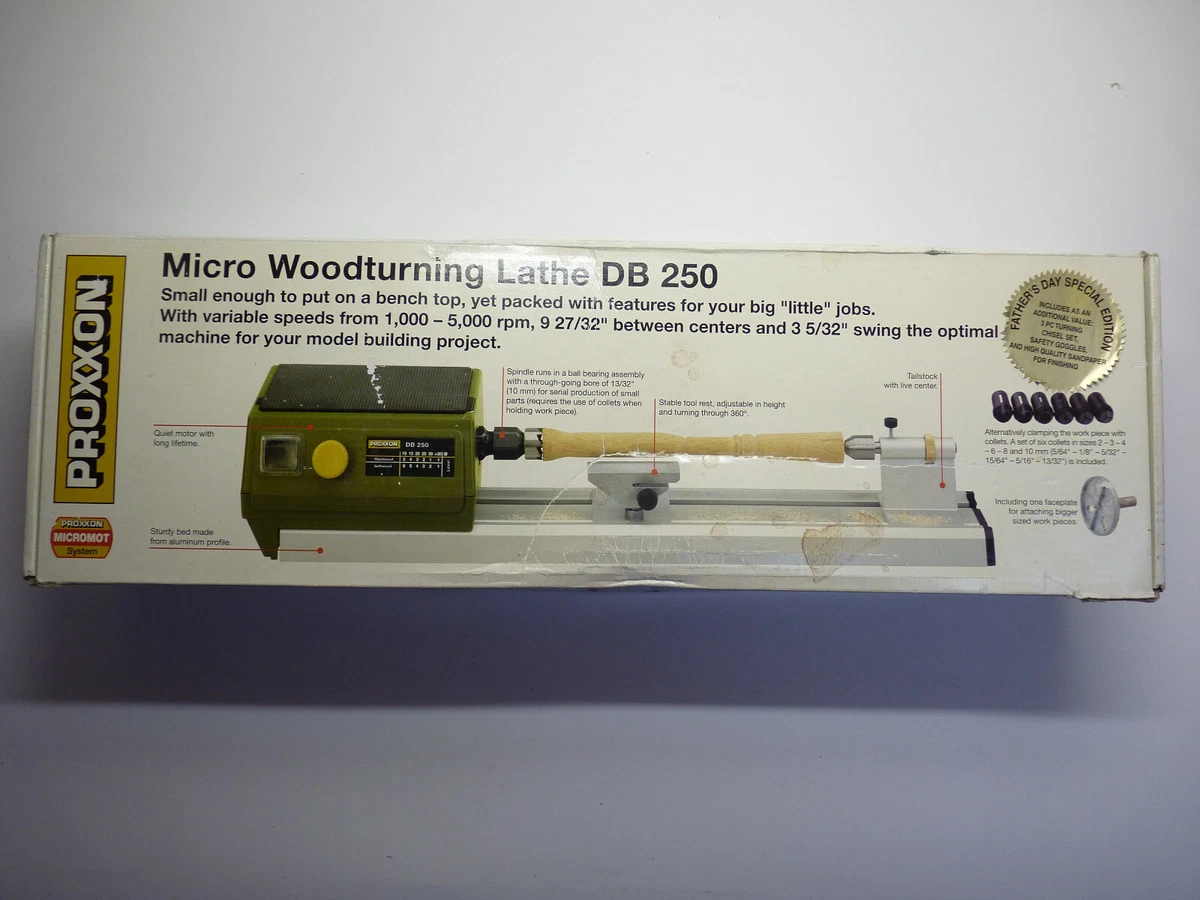 Proxxon db 250 2024 micro woodturning lathe