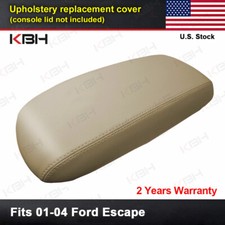 Fits 2001-2004 Ford Escape Center Console Armrest Lid Pu Leather Cover Trim Tan