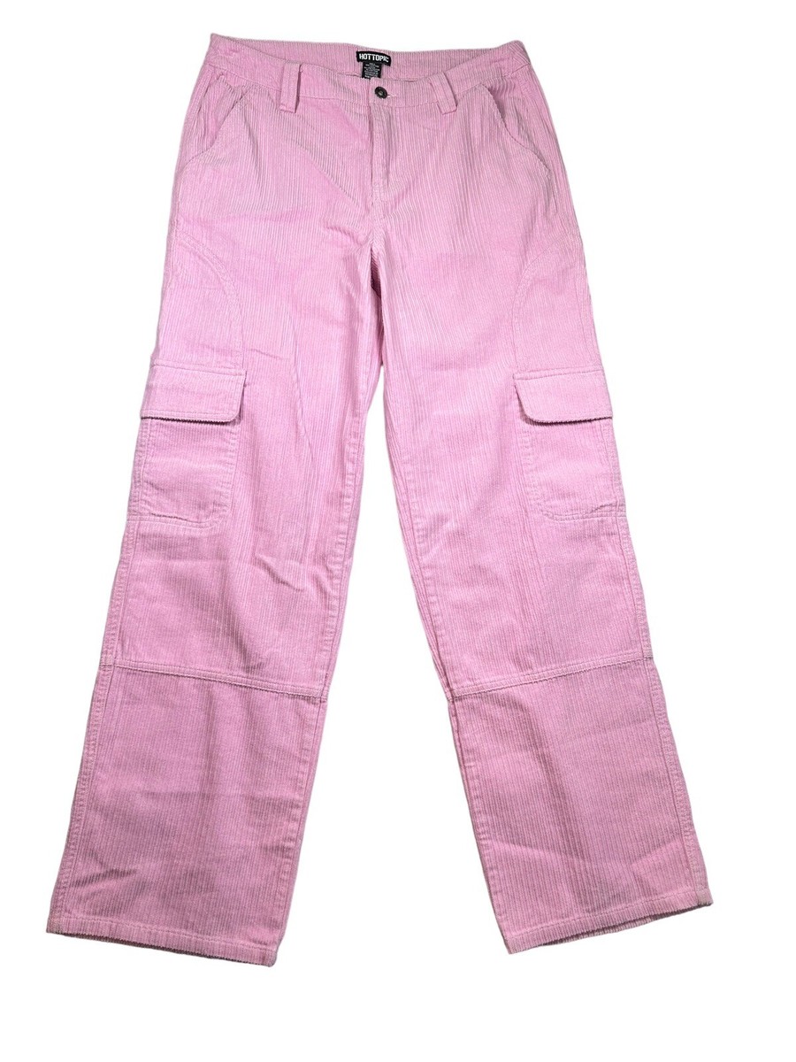Hot Topic Sweet Society Pink Corduroy Cargo Pants