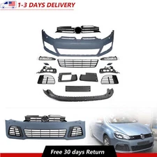 Complete Front Bumper Kit W/ Grille Fits 2012 2013 Volkswagen Golf 6 R20 Style