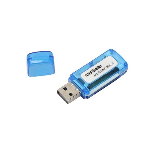 Portable 4 in 1 Memory Multi Card Reader USB 2.0 for SD/TF/T-Flash/M2 Card - Afbeelding 1 van 3