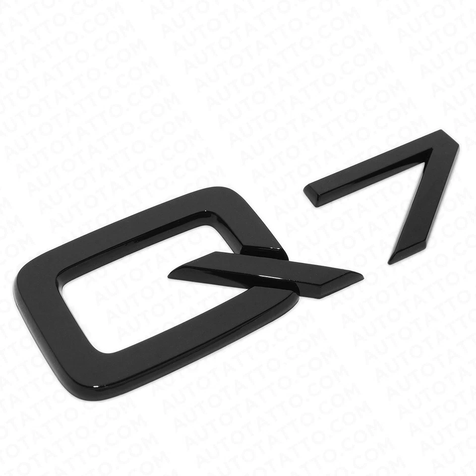 Audi Q7 Gloss Black Rear Letter Liftgate Nameplate Trunk Emblem Badge Sport - Image 2 of 4