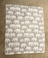 Elephant Baby Blanket Quilted Comforter 44x54  Nursery Bedding Living Essentials